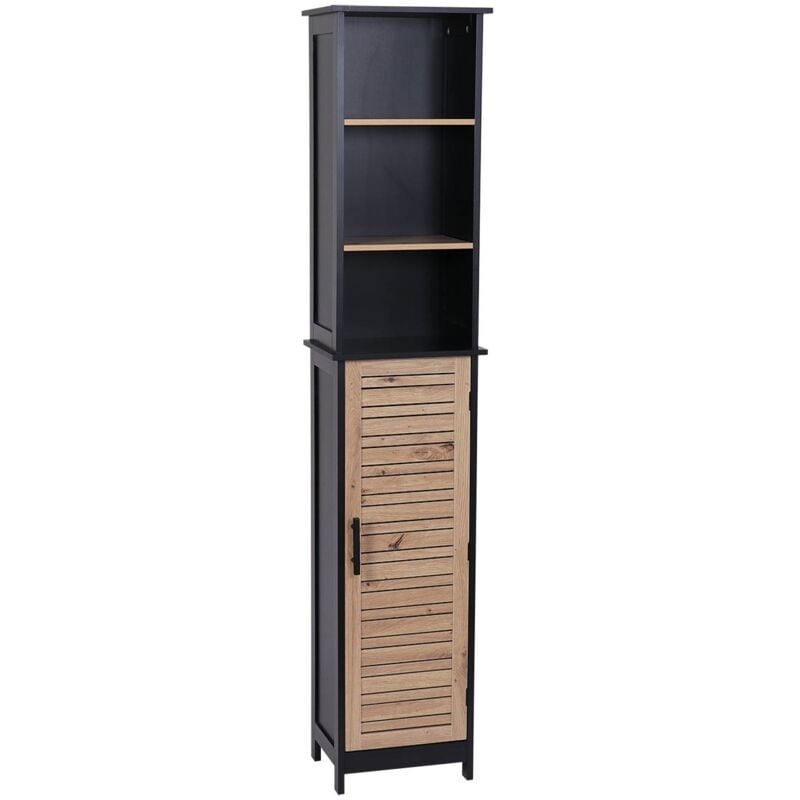 Tendance - Colonne mdf 1 porte + 3 etageres mdf - bergen