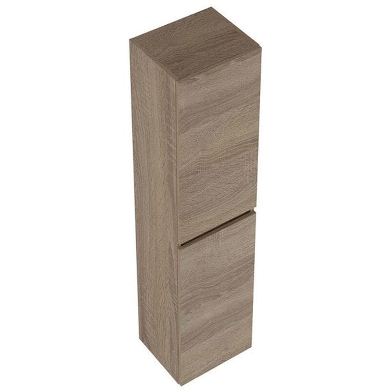Colonne salle de bain en mélamine coloris chêne - Longueur 35 x profondeur 30 x Hauteur 150 cm Pegane