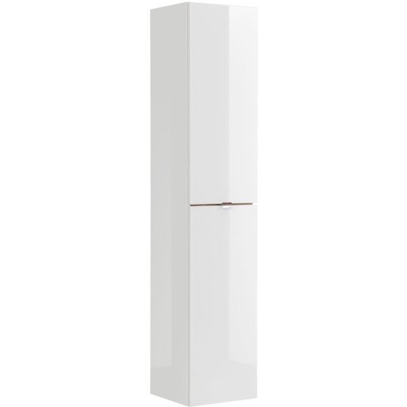 Meublorama - Colonne salle de bain nalya 170 cm – Blanc brillant et chêne clair – Meuble suspendu Meublorama - Colonne salle de bain nalya 170 cm – Blanc brillant et chêne clair – Meuble suspendu
