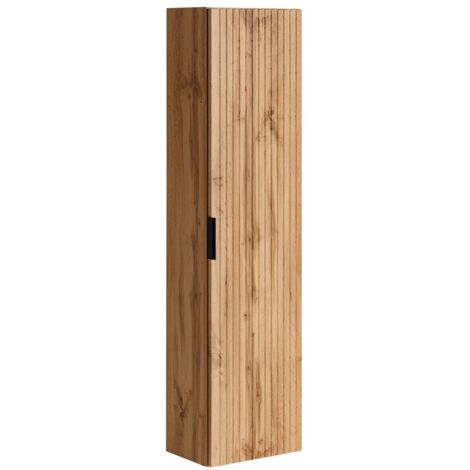 Colonne salle de bain suspendue NOXERA – 1 porte – Coloris chêne wotan – Hauteur 140 cm