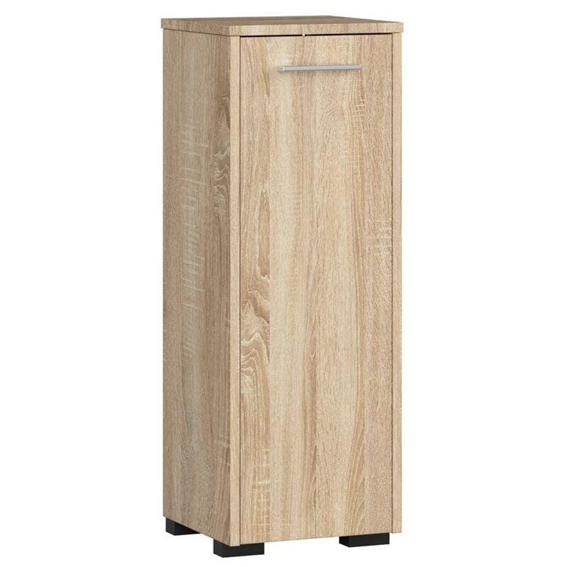 Colonne salle de bains Akord fin Chêne Sonoma 30 cm 1 porte façade Chêne Sonoma 2 étagères 30x30x85 cm