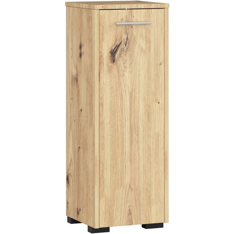 Colonne salle de bains Akord fin Chêne Artisan 30 cm 1 porte façade Chêne Artisan 2 étagères 30x30x85 cm
