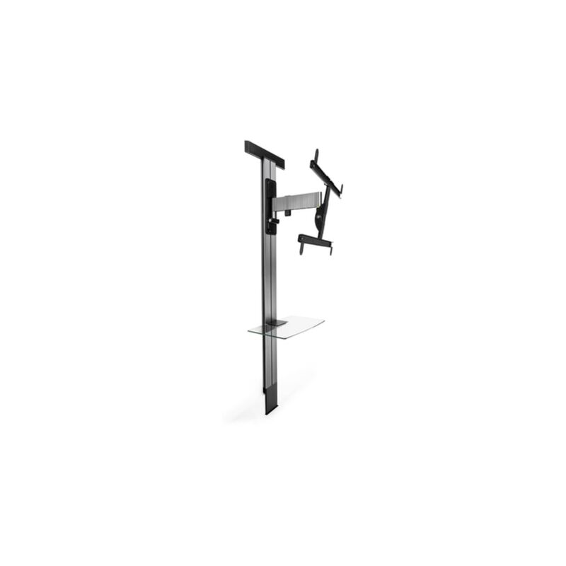 Erard - Support mural fixe 048460 – Colonne, support inclinable et orientable pour écrans 40'' à 85'', tablette porte-périphérique, kit Adapt+