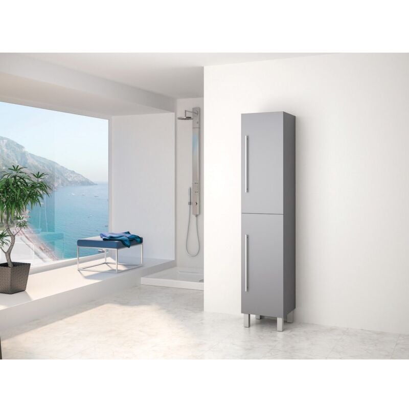 Colonne sur pieds Boston 2 portes Anconetti Anthracite mat