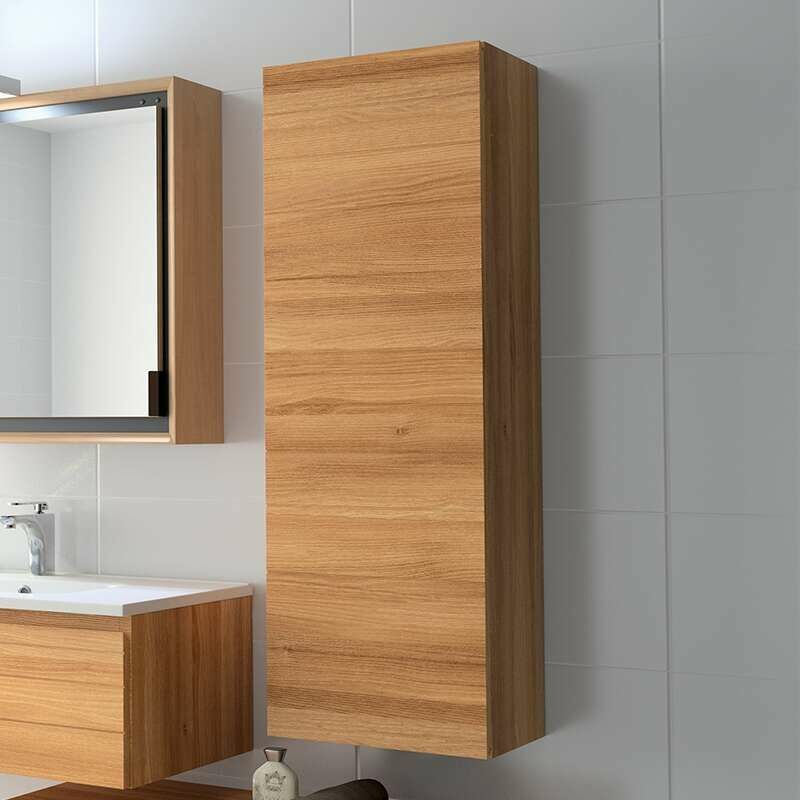 

Byca - Espejo con repisa 60 cm en madera natural - Lago