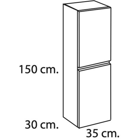 Colonne suspendu meuble salle de bain blanc LANSVO Nieve