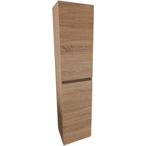Colonne suspendu meuble salle de bain bois miel LANSVO Nebraska