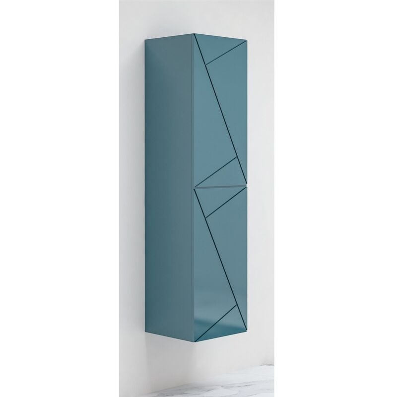 Anconetti - Colonne suspendue Ancodesign 1 porte Bleu - 140x35cm