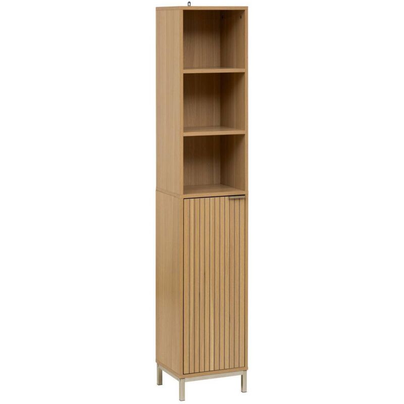 5five Simply Smart - Colonne tasso 1 porte effet bois naturel - 5five