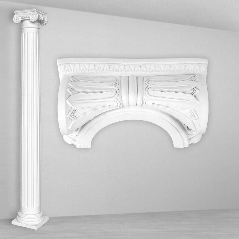 Colonnes et demi-colonnes rondes cannelées stucco sélection 152mm N3215: Demi-colonne, Chapitre