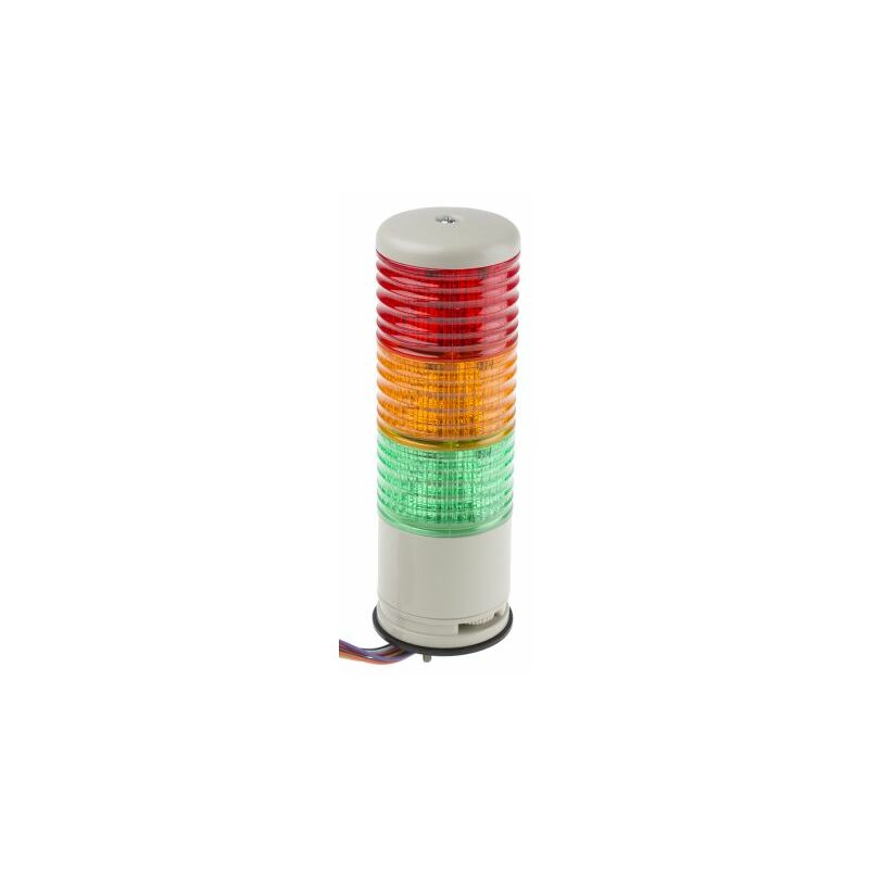 Schneiderelectric - Colonnes lumineuses pré-configurées à led Feu Flash, Fixe, Rouge / Vert / Ambre avec Buzzer, série Harmony XVC6, 24 v ( Prix pour