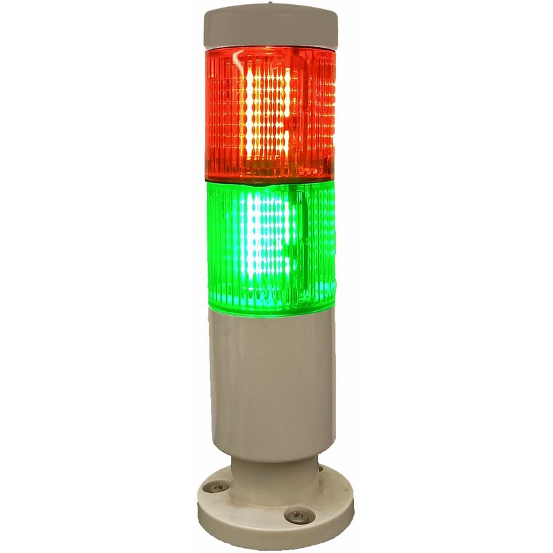 Colonnes lumineuses pré-configurées à led Feu Fixe, Rouge / Vert, 24 v (c.a./c.c.) ( Prix pour 1 )