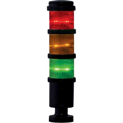 Colonnes lumineuses pré-configurées à LED Feu Flash, Fixe, Rouge / Vert / Ambre, 24 V (c.a./c.c.) ( Prix pour 1 )