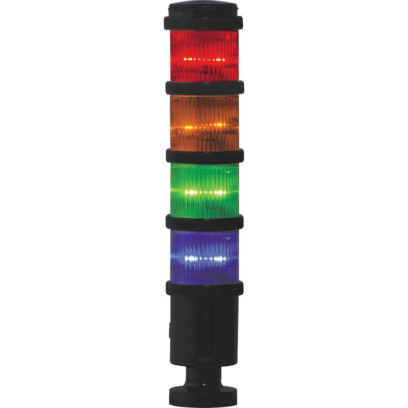 Colonnes lumineuses pré-configurées à led Feu Flash, Fixe, Rouge / Vert / Ambre / Bleu, 240 v ( Prix pour 1 )