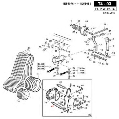 Colonnetta freno turbina 350 trattorino ORIGINALE GIANNI FERRARI 01.40.00.2240