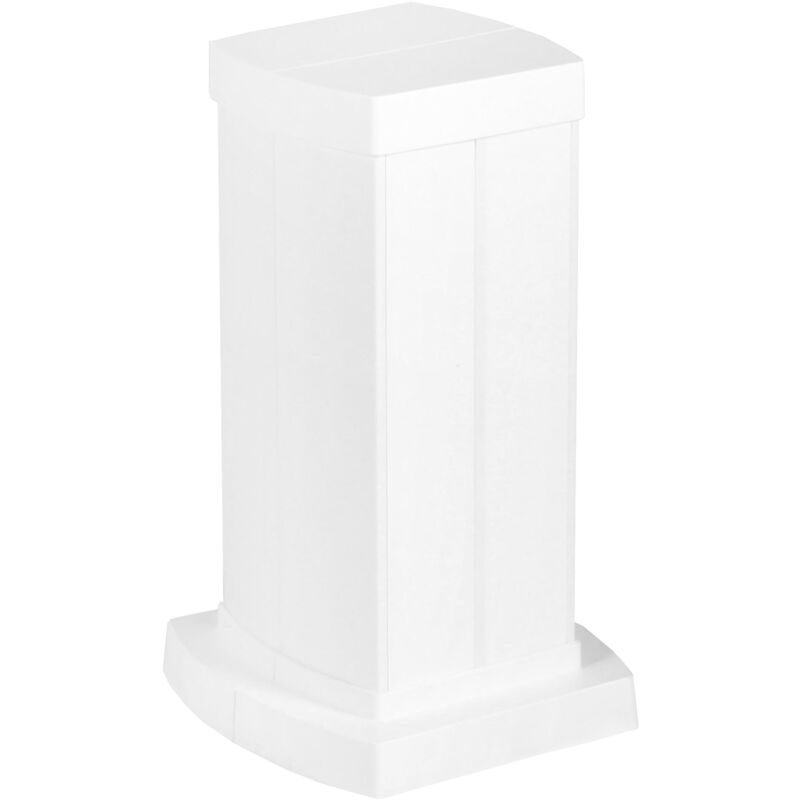 Colonnette à clippage direct 4 compartiments hauteur 0,30m couvercle pvc et corps en alu blanc RAL9003 Legrand 653040