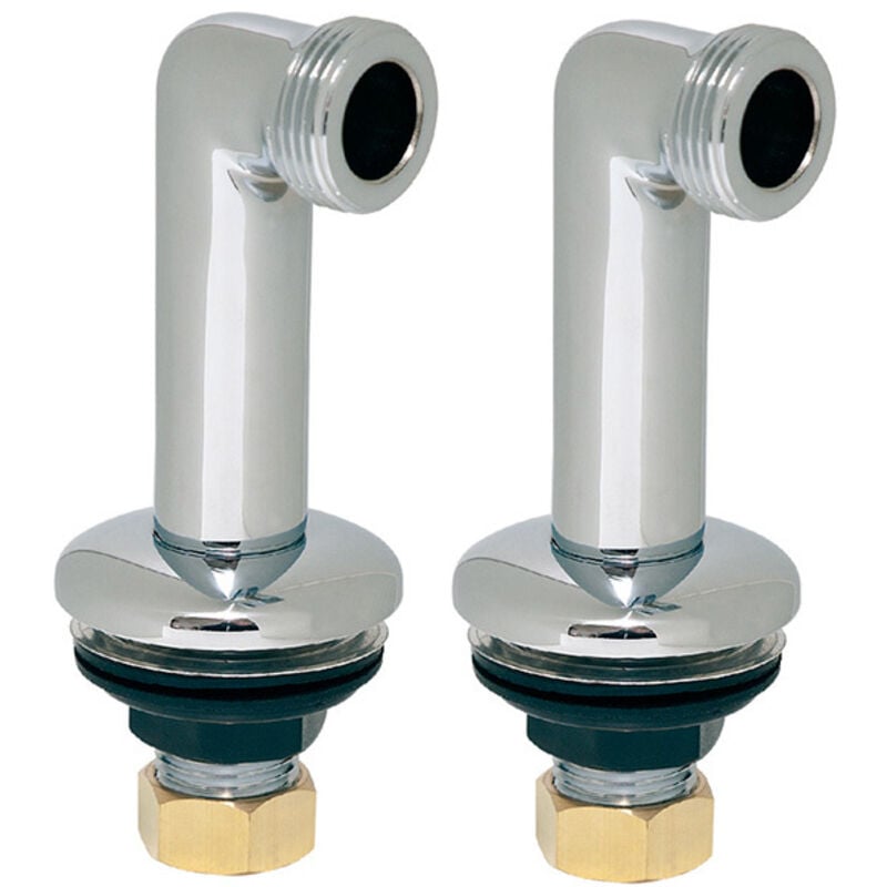 Colonnette avec rosace Mâle 1/2' Mâle 3/4' Hauteur 70mm