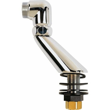 Colonnette excentrée 50 mm – Raccord sanitaire mâle 1/2' et 3/4' – Finition chromée – Installation à visser – Sobime