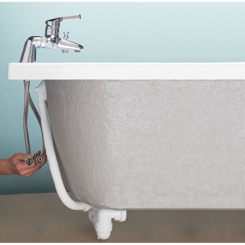 Colonnette avec flexible serti d'usine - m 1/2' - m 3/4' - Lot de 2 pièces - Riquier