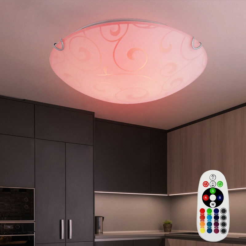 

7 vatios RGB LED luz de techo lámpara de cambio de color iluminación de vidrio modelada