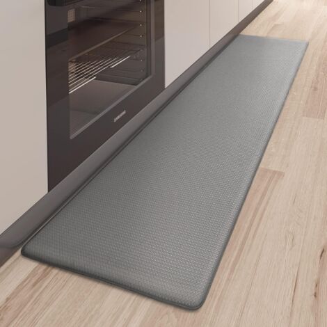 Color G Kitchen Mat In Front Of Sink, Waterproof PVC Hallway Rug, Non-Slip Oil-Resistant Long Runner (44 x 200 cm, Grey) Beige 44 x 75 cm + 44 x 150 cm