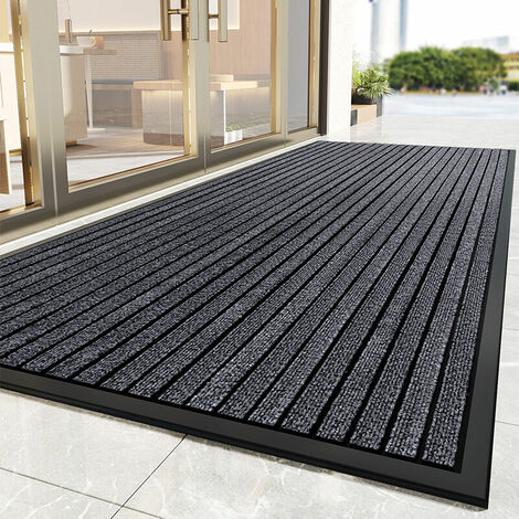 Color G Non-Slip Outdoor Doormat 45x75cm, Outdoor Dustproof Entrance Mat, Waterproof Door Mat for Entrance, Bedroom, Balcony, Garden (Grey) Blue 24"X 36"