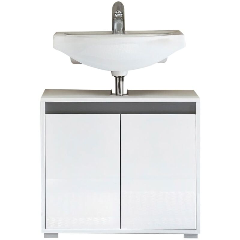 Color Sink Vanity Unit Sol White Trendteam - White
