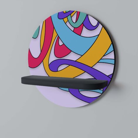 COLOR STREAM Rundes Regal Schwarz