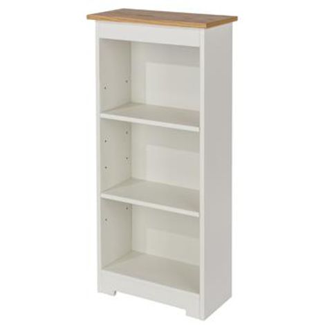 main image of "Colorado Soft Cream Painted Low Narrow Bookcase"
