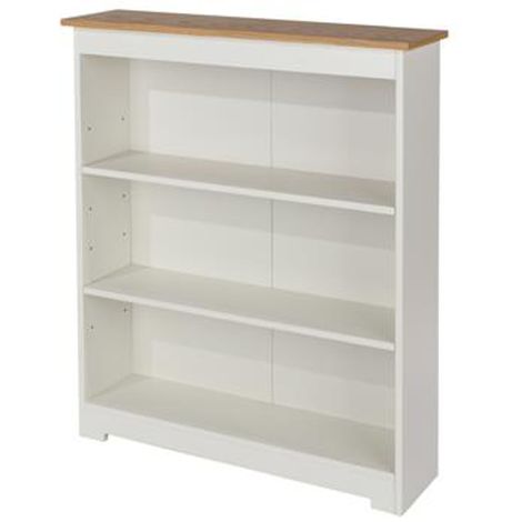 Colorado Soft Cream Painted Low Wide Bookcase