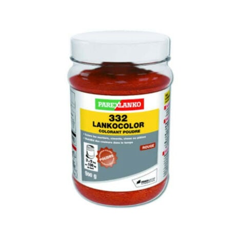 Colorant en poudre 332 LANKOCOLOR PAREXLANKO - mortiers, ciments, plâtres - rouge - 900 g