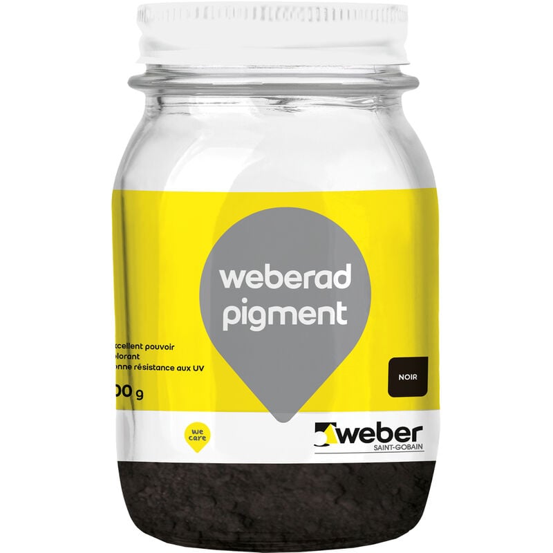 Colorant en poudre pour béton et mortier, Noir, 900g, Weberad pigment, weber
