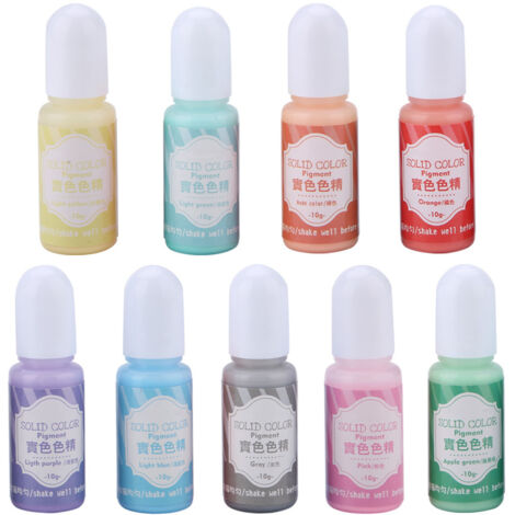 Colorant Époxy 10g - Pigments UV 9 Couleurs pour Résine Artisanat DIY Créatif (A)