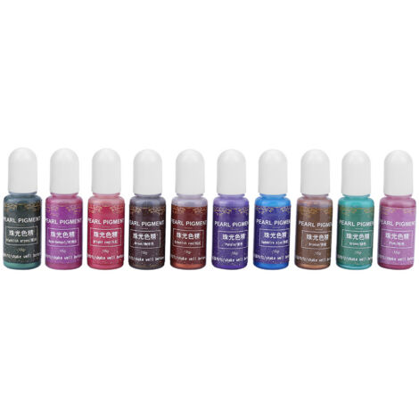 Colorant Époxy UV 10g - 10 Couleurs Vives pour Résine Artisanale DIY et Loisirs Créatifs (B)