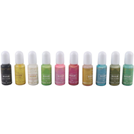 Colorant Époxy UV 15g - 10 Couleurs Vives pour Résine Artisanat DIY Créatif (A)