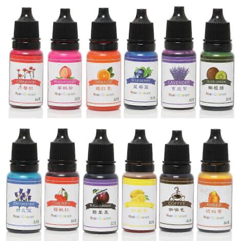 Colorant liquide translucide pour résine époxy, teinture pour résine époxy, fabrication DIY