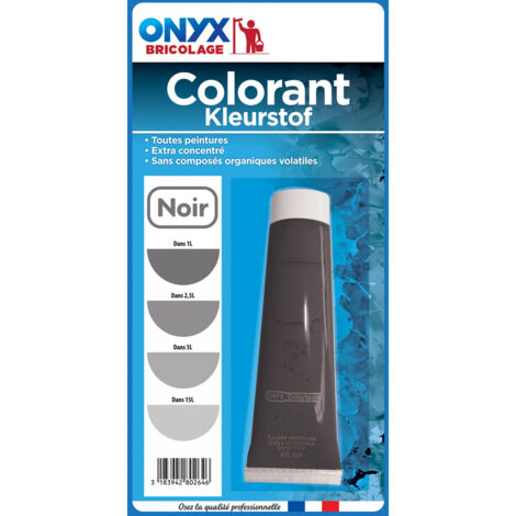 Colorant - ONYX COLORTECH - Noir - 60 ml - Extra concentré - Sans solvant - Sans COV