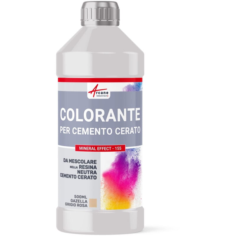 Arcane Industries - Colorant pour Béton ciré gamme nuances minérales décoration colorant pour béton ciré - 500 ml Gazelle Gris Rose