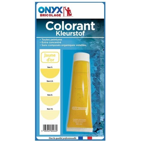 Colorant pour peinture Colortech 60ml jaune d'or - ONYX de ARDEA - jaune or