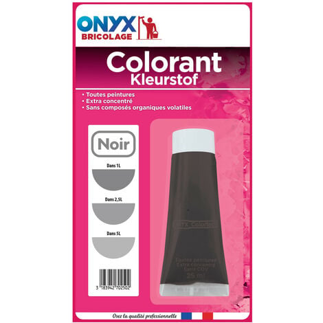 Colorant universel peinture Colortech 25ml noir - ONYX