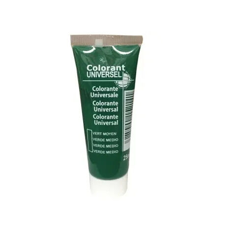 Colorant universel pour béton et chaux – Tube de 25ml – Vert moyen – Teinture pour peintures acryliques et glycérophtaliques – Richard Colorants