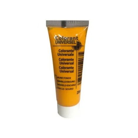 Colorant universel, tube de 25ml, jaune foncé.
