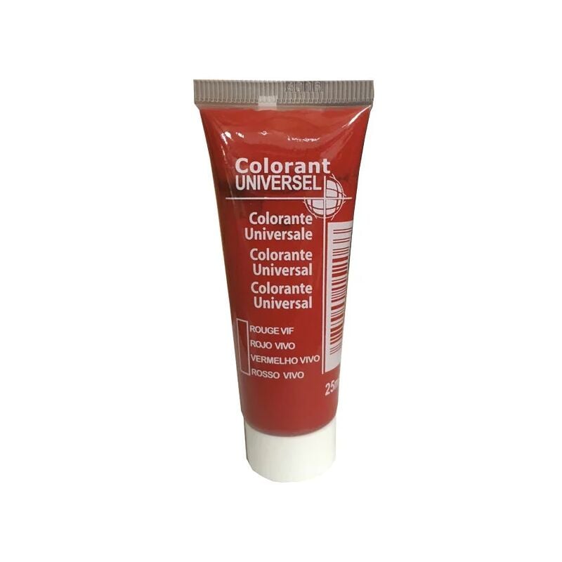 Colorant Universel - Colorante universale, tubo da 25 ml, rosso vivo.