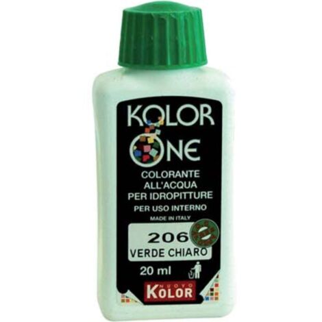 COLORANTE ACQUA KOLORONE - 206 VERDE CHIARO ML 20 - 12 pezzi