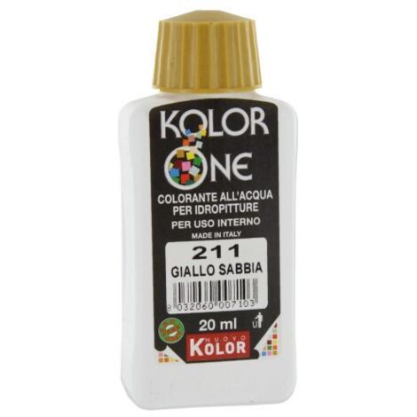 COLORANTE ACQUA KOLORONE - 211 GIALLO SABBIA ML 20 - 12 pezzi