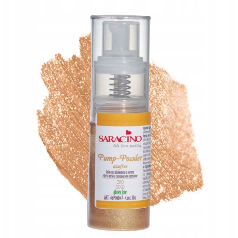 Colorante Alimentario Dorado Con Dispensador En Polvo, Metálico Brillante, Comestible