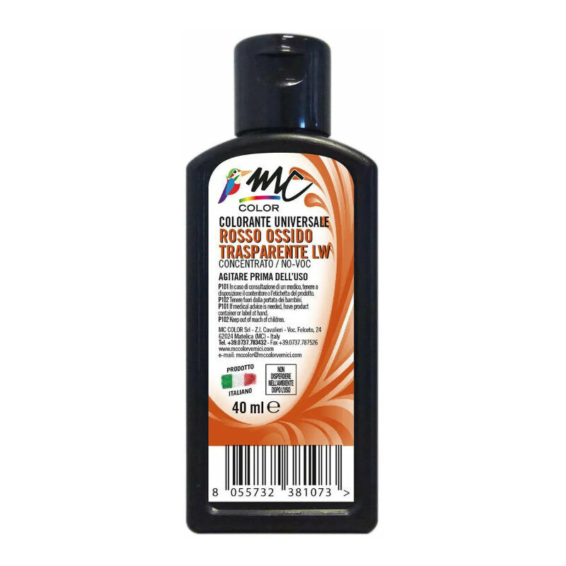 Colorante universale concentrato - 40 ml / Rosso ossido trasparente LW