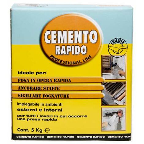 Colorchimica Cemento Rapido 5 kg - Polvere per Posa Rapida Interna ed Esterna