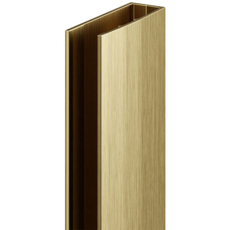 Colore 8mm Brushed Brass 1950mm Decorative End Profile