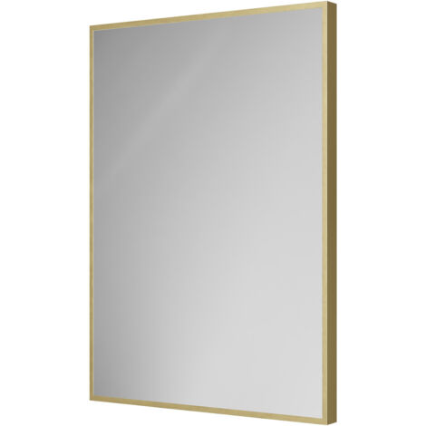 Colore Brandon Brushed Brass Aluminium Framed 500mm x 700mm Mirror